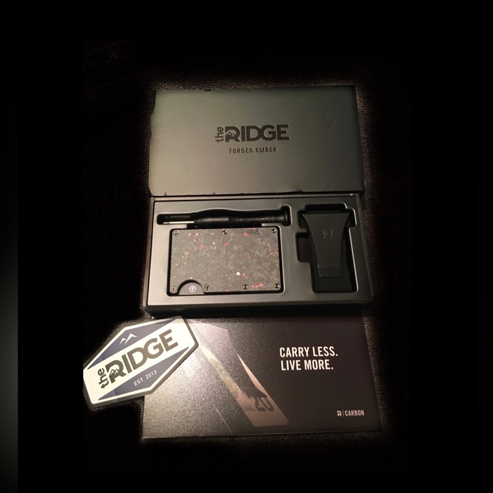 The Ridge Forged Ember Carbon Fiber Wallet Bundle